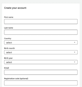 AWS sign-up graphic