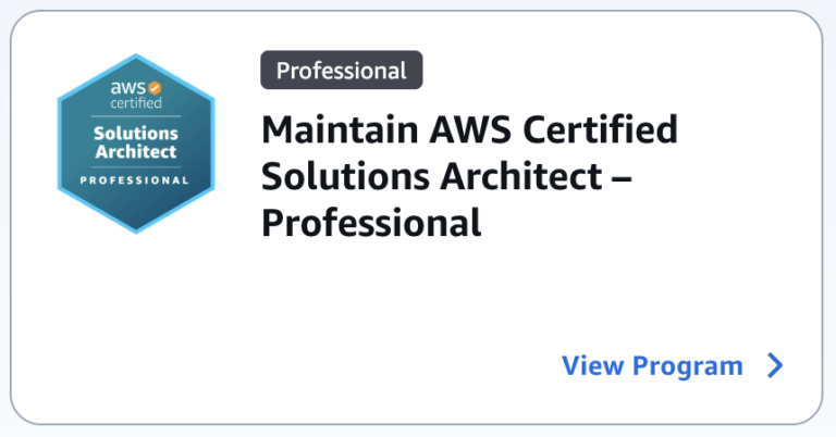 AWS Certifiation renewal
